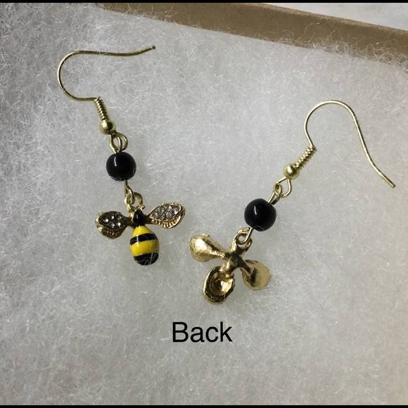 Price Drop ..Earrings, Honey Bee Earrings, - Picture 3 of 8
